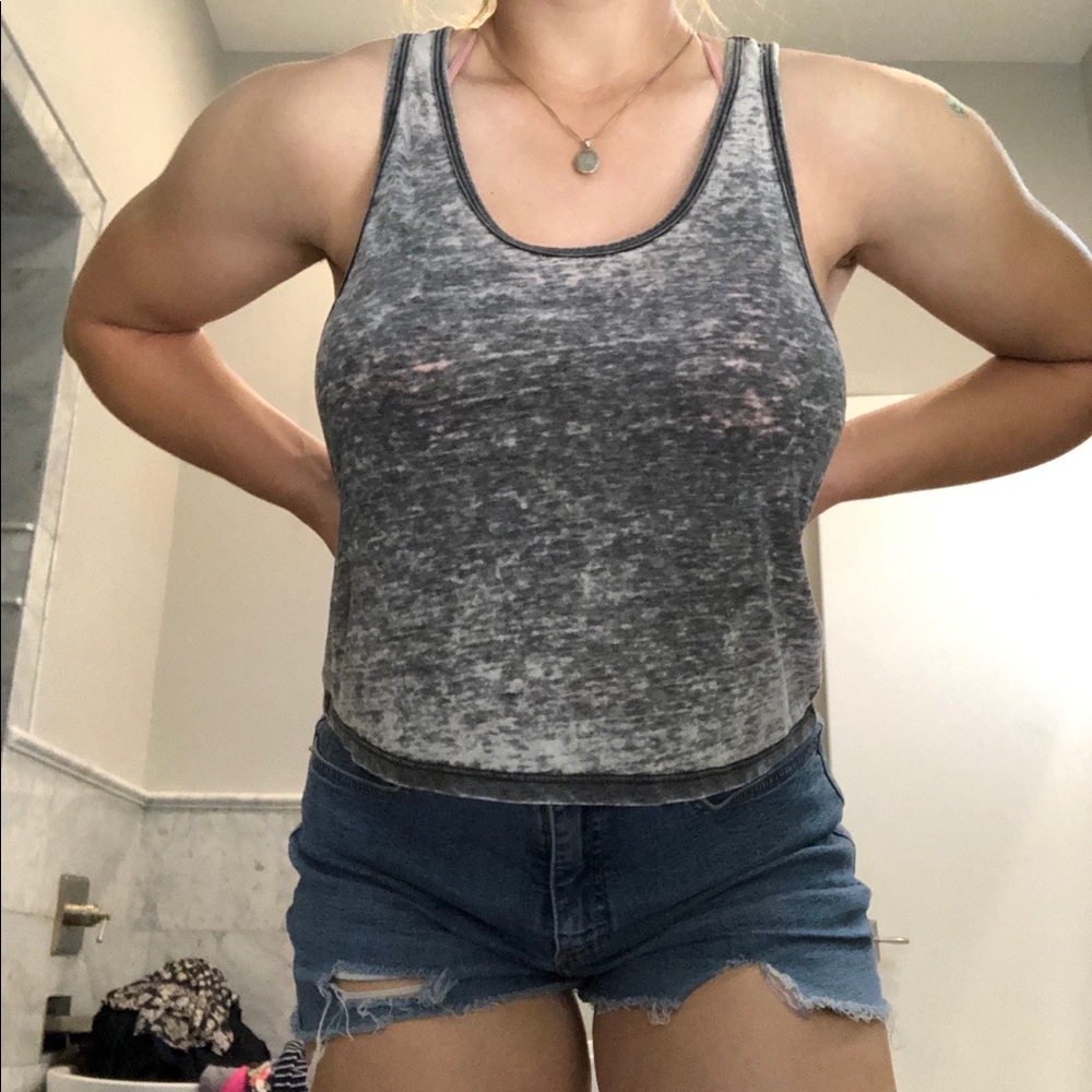 Forever 21 Cropped Racerback Tank